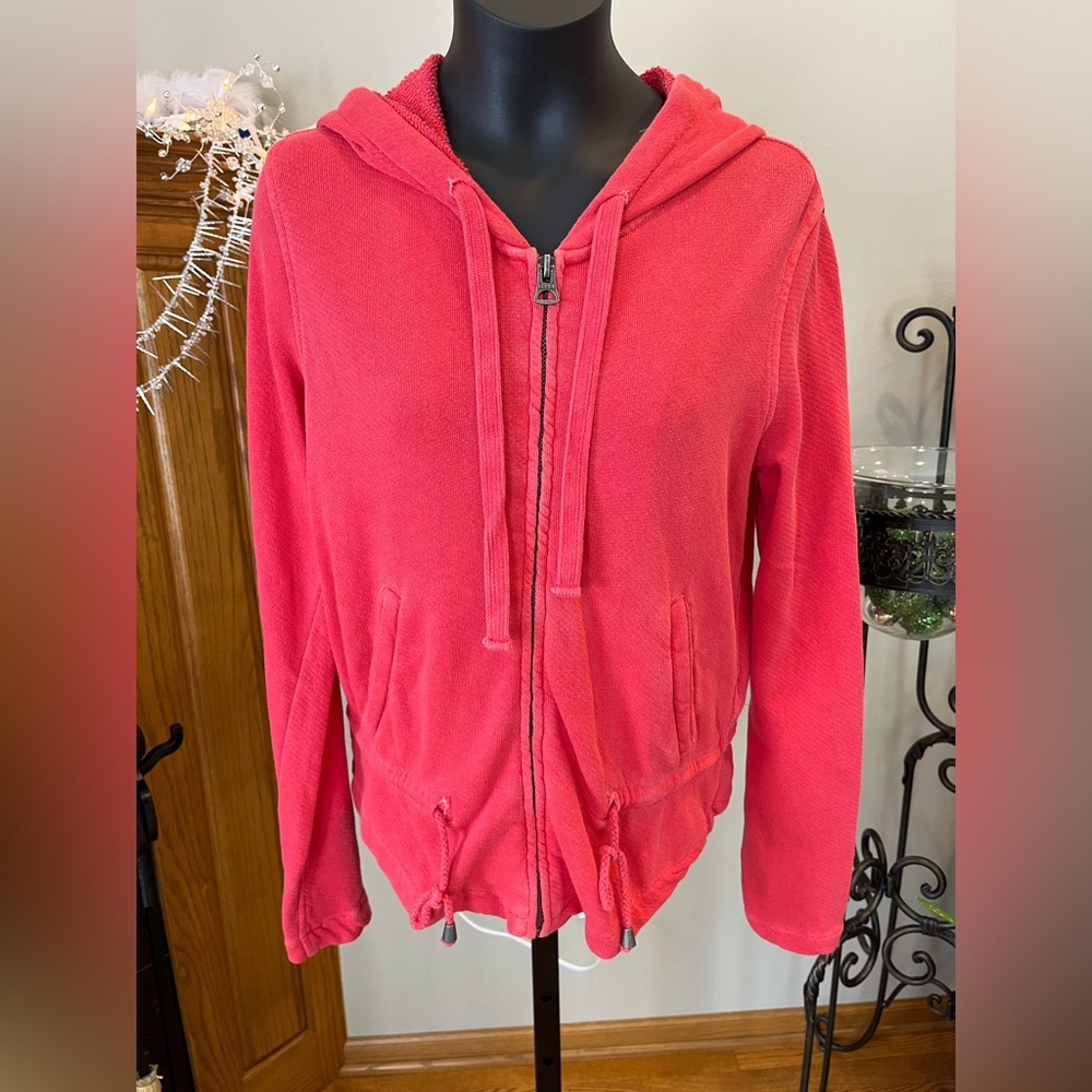 Lucky brand orange zip up sweatshirt